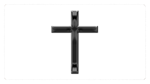 DSC700 510 BZ RK BK Bronze Single Cross Rock Black Background